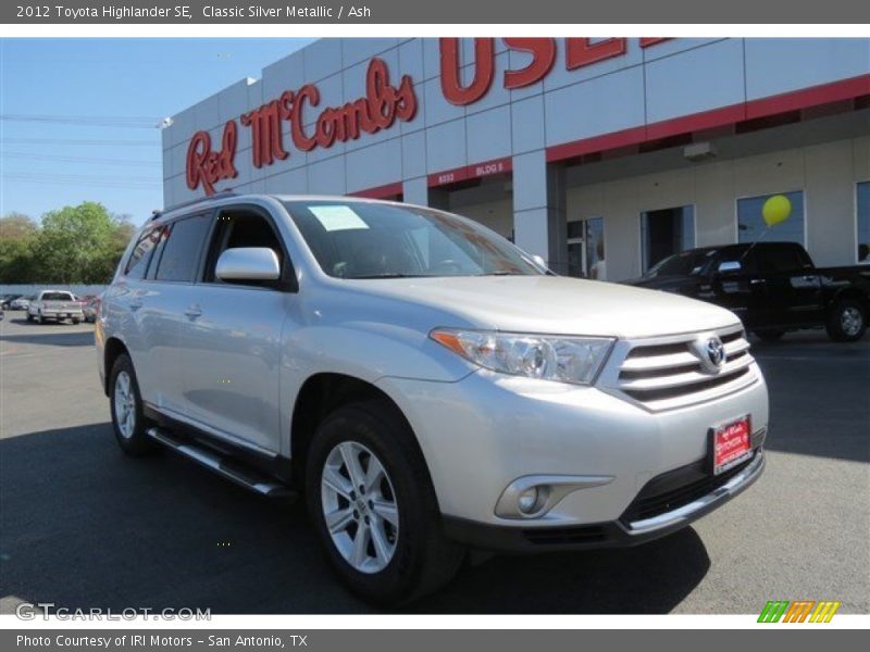 Classic Silver Metallic / Ash 2012 Toyota Highlander SE