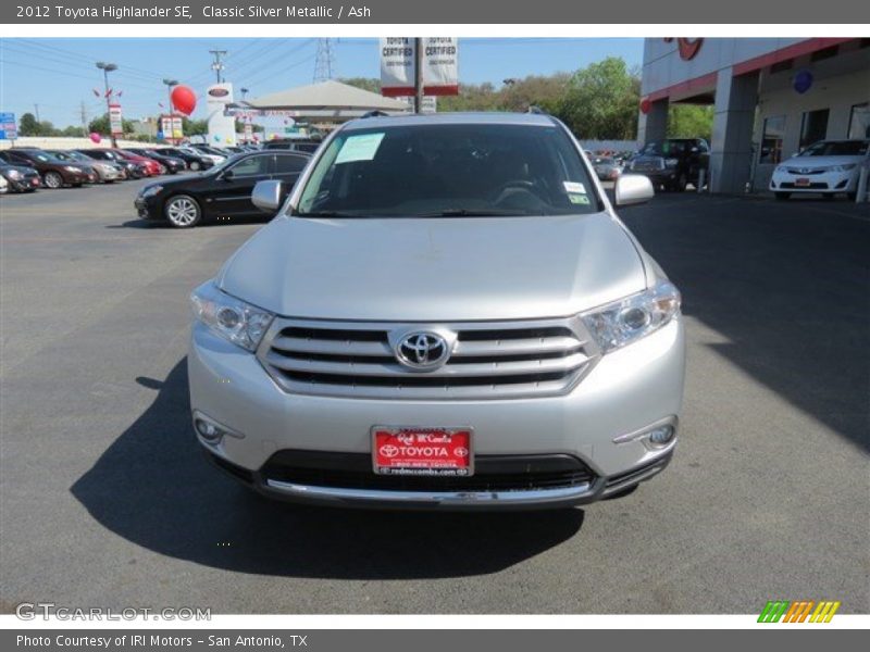 Classic Silver Metallic / Ash 2012 Toyota Highlander SE