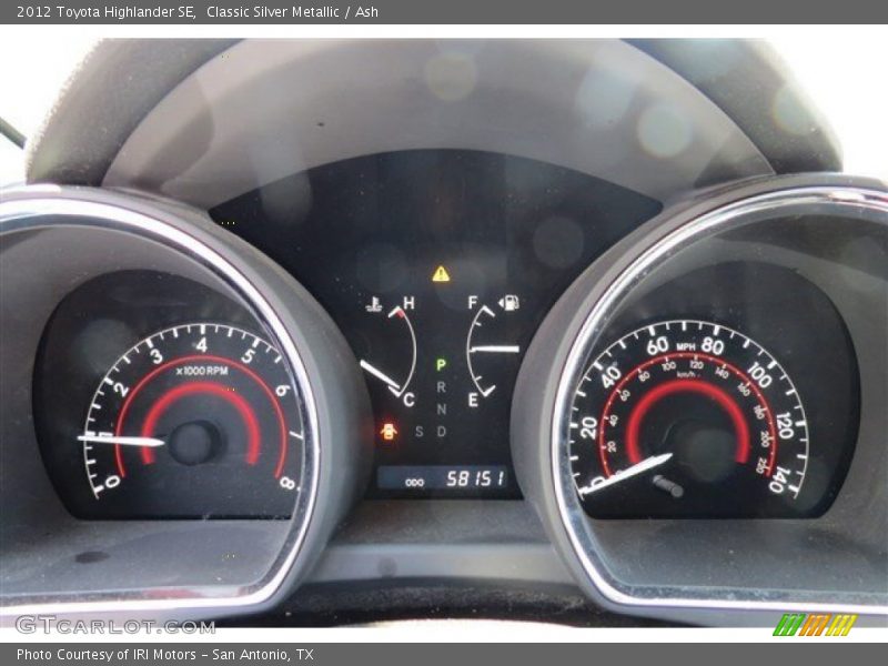 Classic Silver Metallic / Ash 2012 Toyota Highlander SE