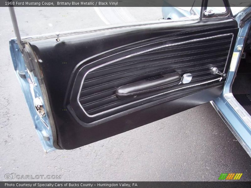 Brittany Blue Metallic / Black Vinyl 1968 Ford Mustang Coupe