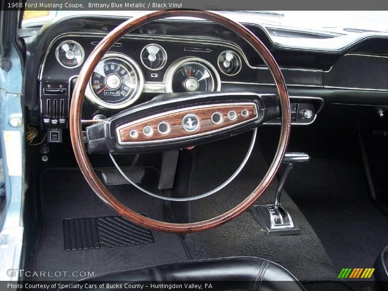 Brittany Blue Metallic / Black Vinyl 1968 Ford Mustang Coupe
