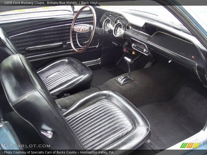 Brittany Blue Metallic / Black Vinyl 1968 Ford Mustang Coupe