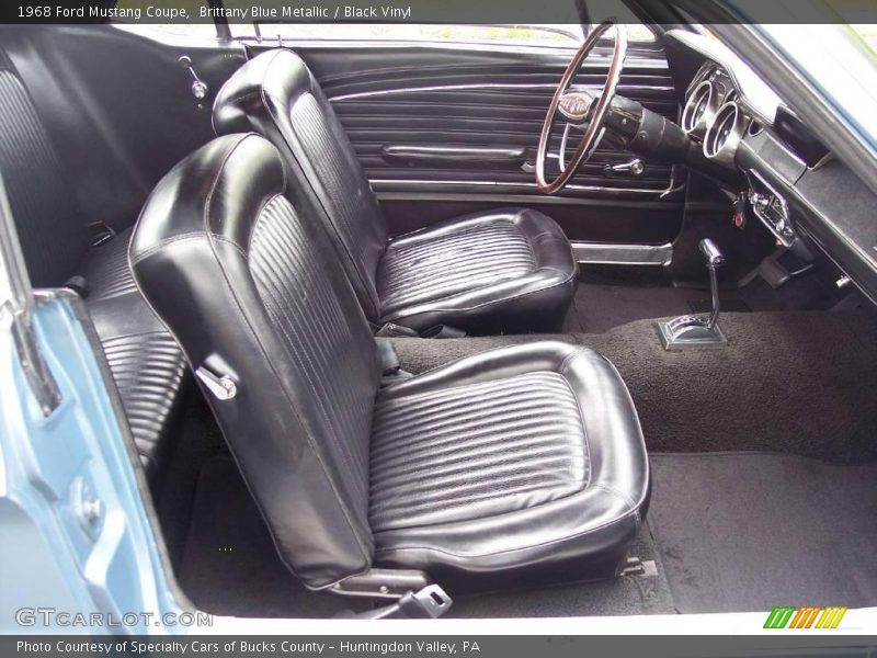 Brittany Blue Metallic / Black Vinyl 1968 Ford Mustang Coupe