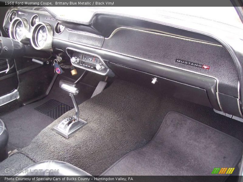 Brittany Blue Metallic / Black Vinyl 1968 Ford Mustang Coupe