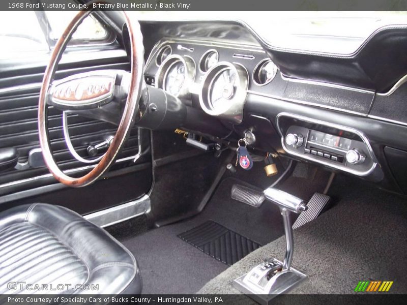 Brittany Blue Metallic / Black Vinyl 1968 Ford Mustang Coupe