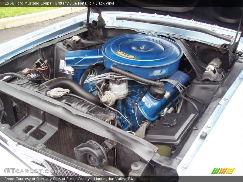 Brittany Blue Metallic / Black Vinyl 1968 Ford Mustang Coupe