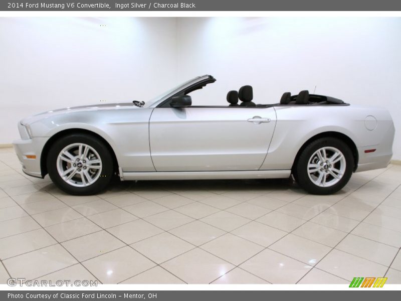 Ingot Silver / Charcoal Black 2014 Ford Mustang V6 Convertible