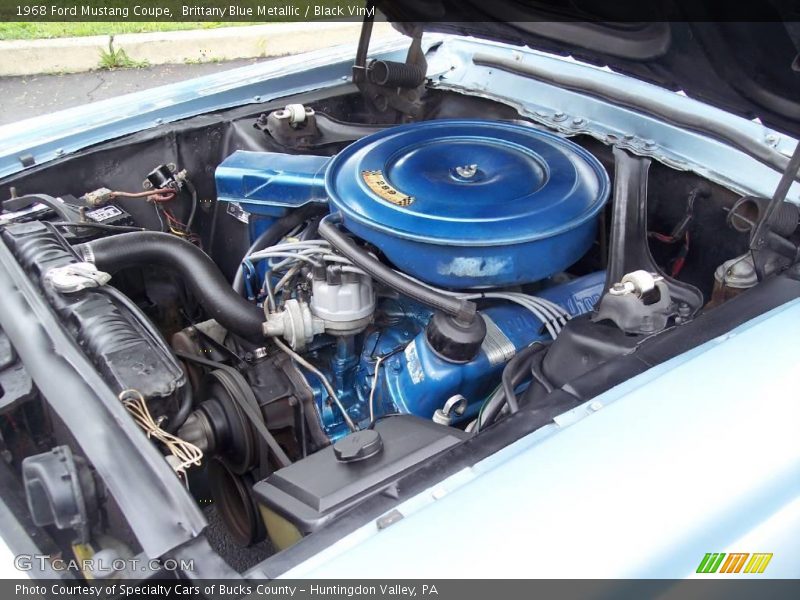 Brittany Blue Metallic / Black Vinyl 1968 Ford Mustang Coupe