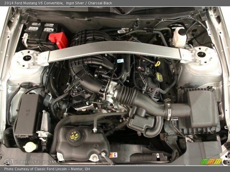 Ingot Silver / Charcoal Black 2014 Ford Mustang V6 Convertible