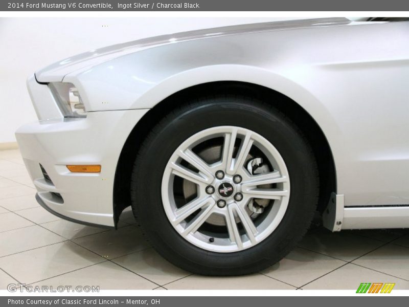 Ingot Silver / Charcoal Black 2014 Ford Mustang V6 Convertible