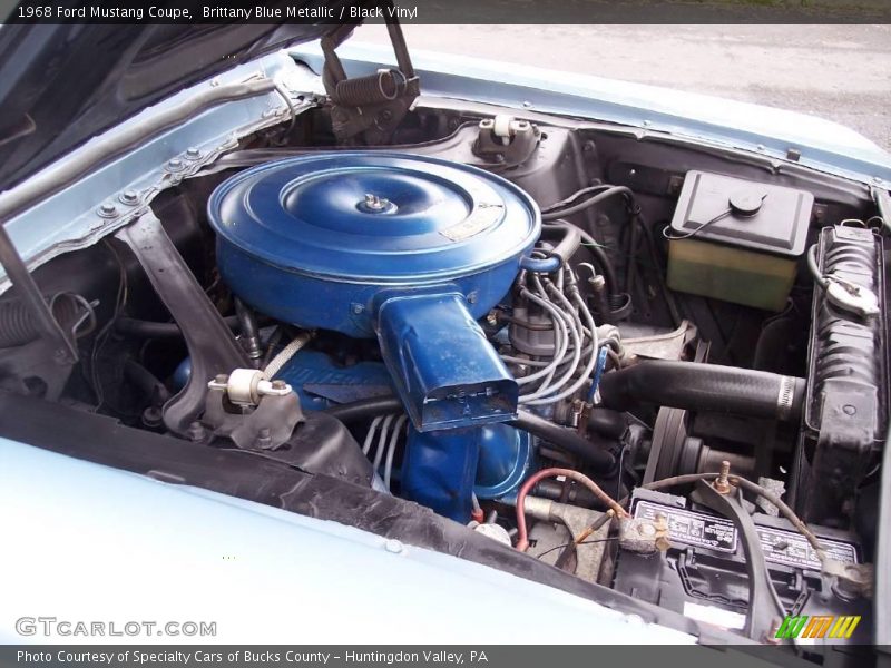 Brittany Blue Metallic / Black Vinyl 1968 Ford Mustang Coupe