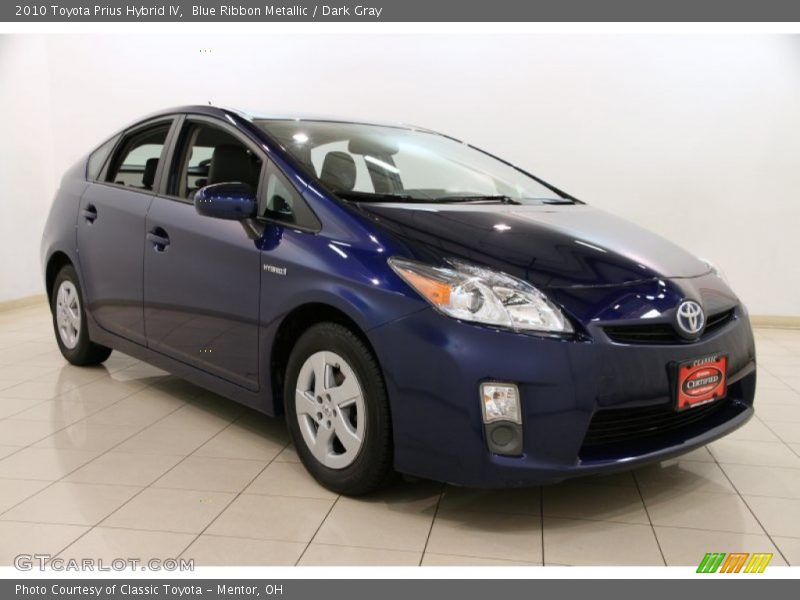 Blue Ribbon Metallic / Dark Gray 2010 Toyota Prius Hybrid IV