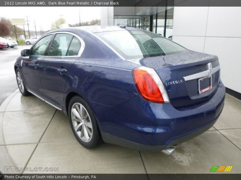 Dark Blue Pearl Metallic / Charcoal Black 2012 Lincoln MKS AWD