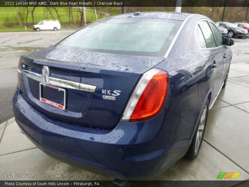 Dark Blue Pearl Metallic / Charcoal Black 2012 Lincoln MKS AWD