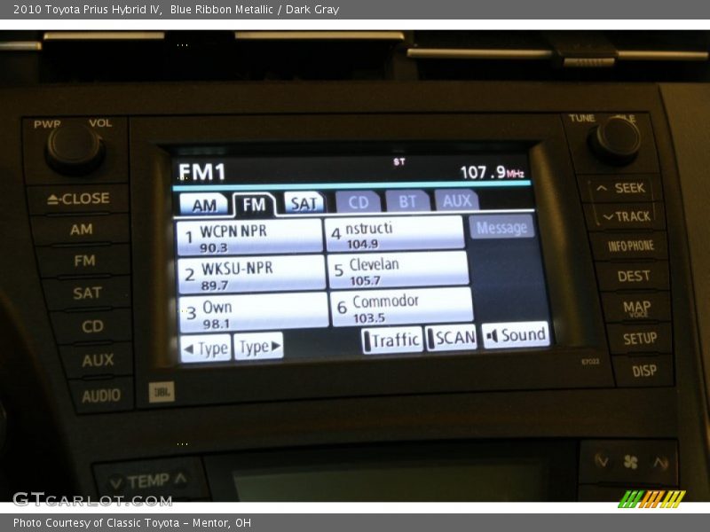 Blue Ribbon Metallic / Dark Gray 2010 Toyota Prius Hybrid IV