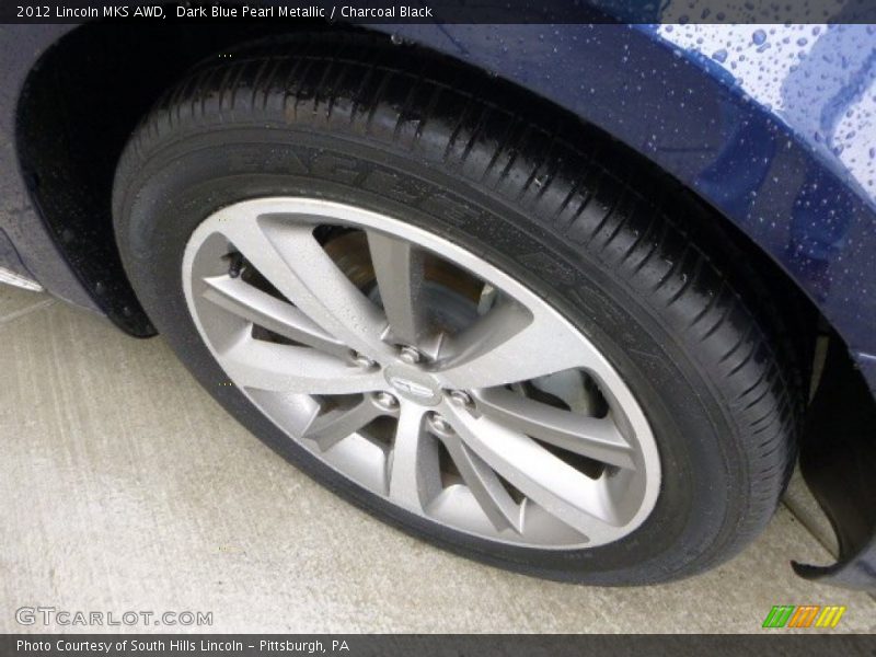Dark Blue Pearl Metallic / Charcoal Black 2012 Lincoln MKS AWD