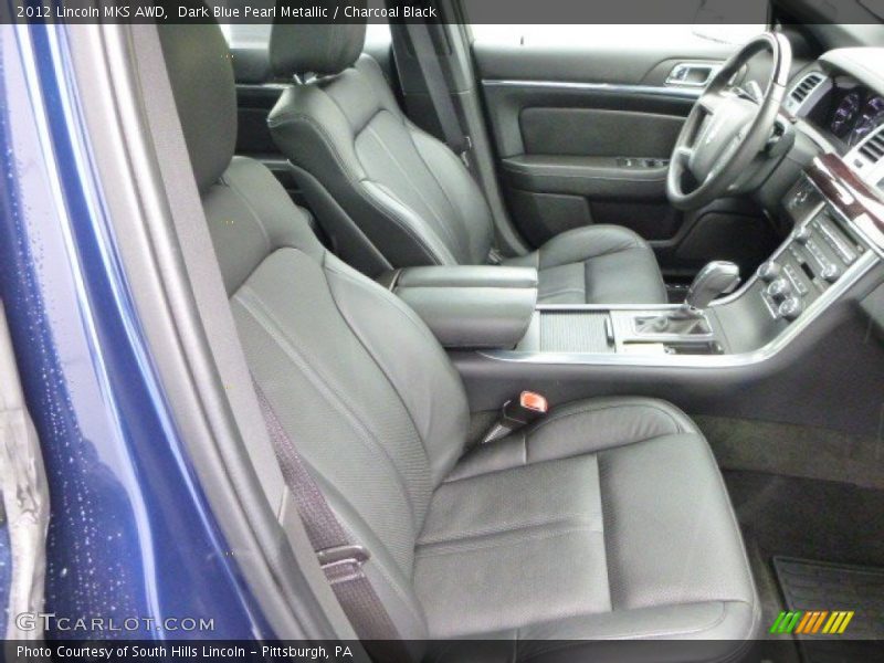 Dark Blue Pearl Metallic / Charcoal Black 2012 Lincoln MKS AWD