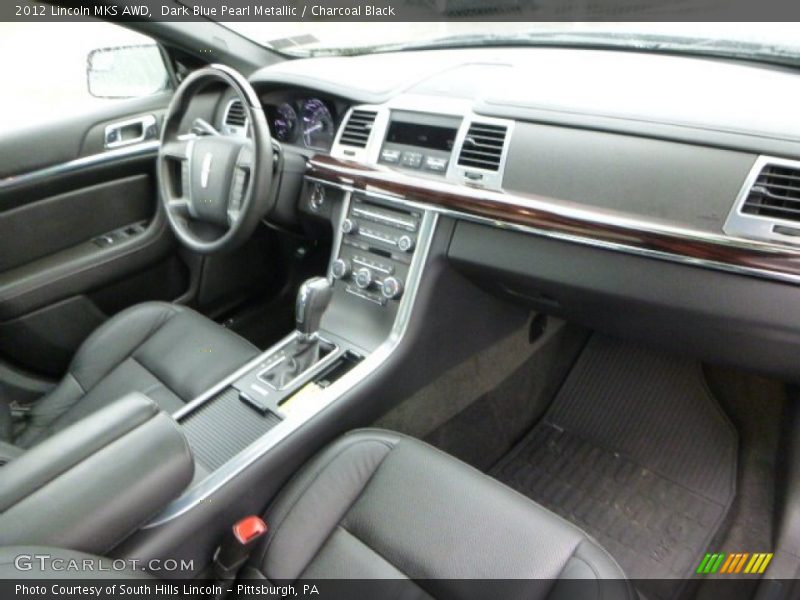 Dark Blue Pearl Metallic / Charcoal Black 2012 Lincoln MKS AWD
