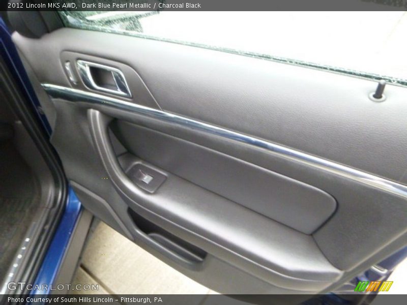 Dark Blue Pearl Metallic / Charcoal Black 2012 Lincoln MKS AWD
