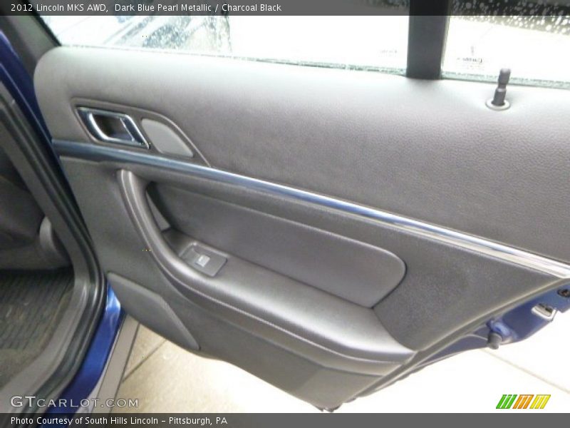 Dark Blue Pearl Metallic / Charcoal Black 2012 Lincoln MKS AWD