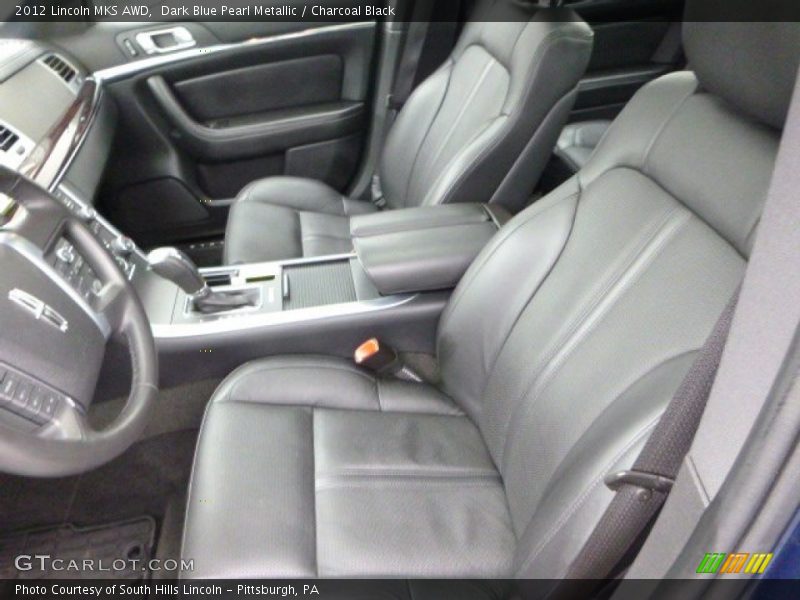 Dark Blue Pearl Metallic / Charcoal Black 2012 Lincoln MKS AWD