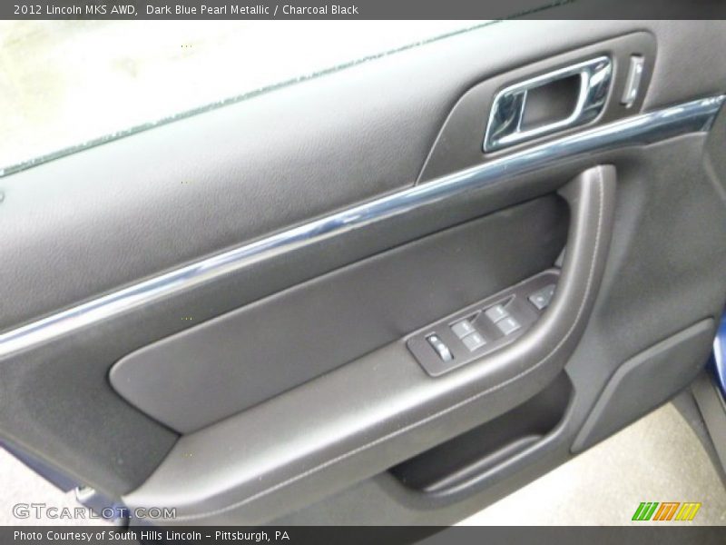 Dark Blue Pearl Metallic / Charcoal Black 2012 Lincoln MKS AWD