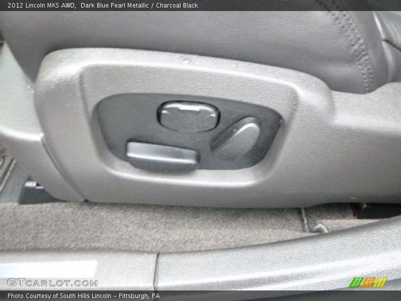 Dark Blue Pearl Metallic / Charcoal Black 2012 Lincoln MKS AWD