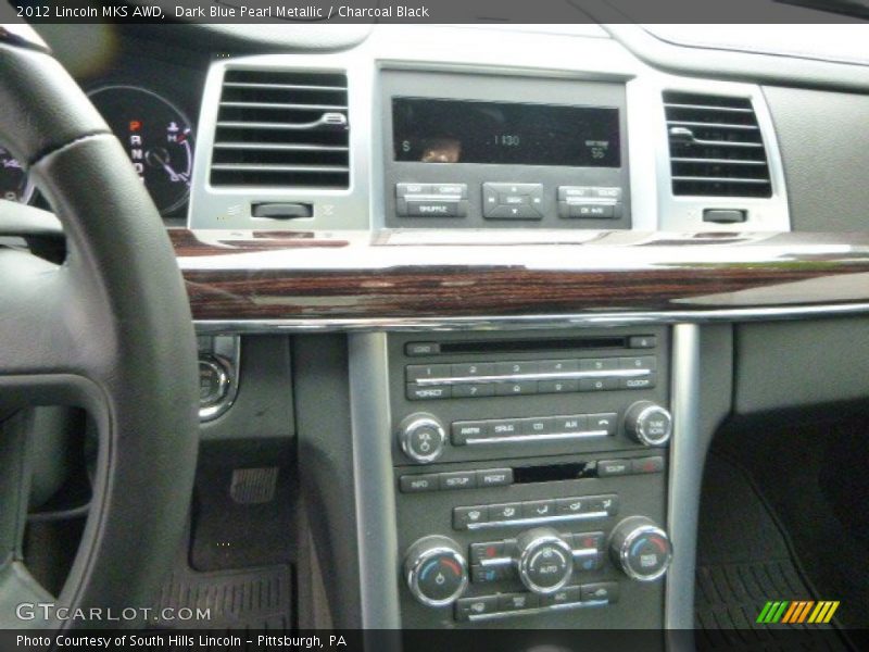 Dark Blue Pearl Metallic / Charcoal Black 2012 Lincoln MKS AWD