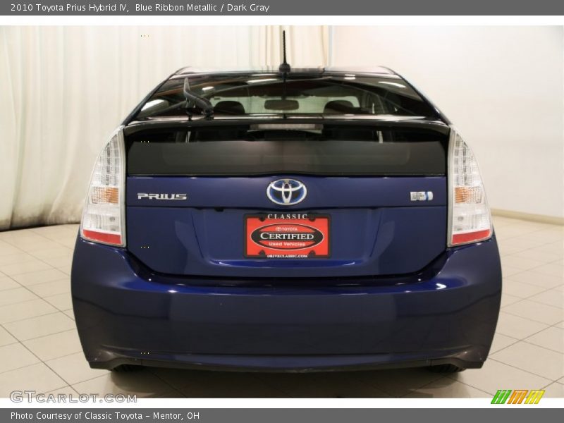 Blue Ribbon Metallic / Dark Gray 2010 Toyota Prius Hybrid IV