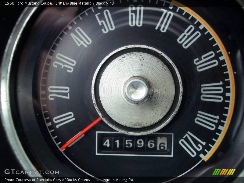 Brittany Blue Metallic / Black Vinyl 1968 Ford Mustang Coupe