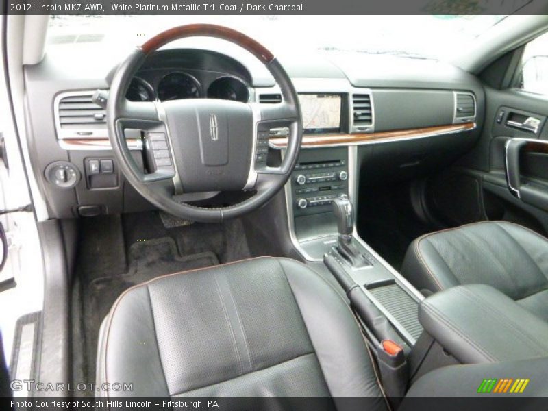 White Platinum Metallic Tri-Coat / Dark Charcoal 2012 Lincoln MKZ AWD