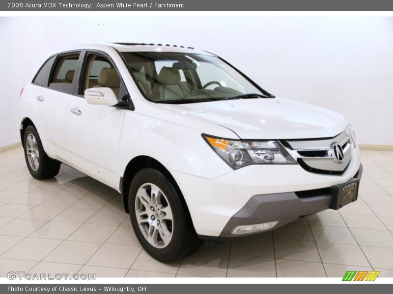Aspen White Pearl / Parchment 2008 Acura MDX Technology