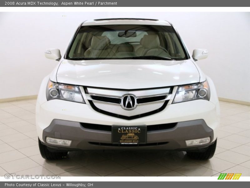 Aspen White Pearl / Parchment 2008 Acura MDX Technology