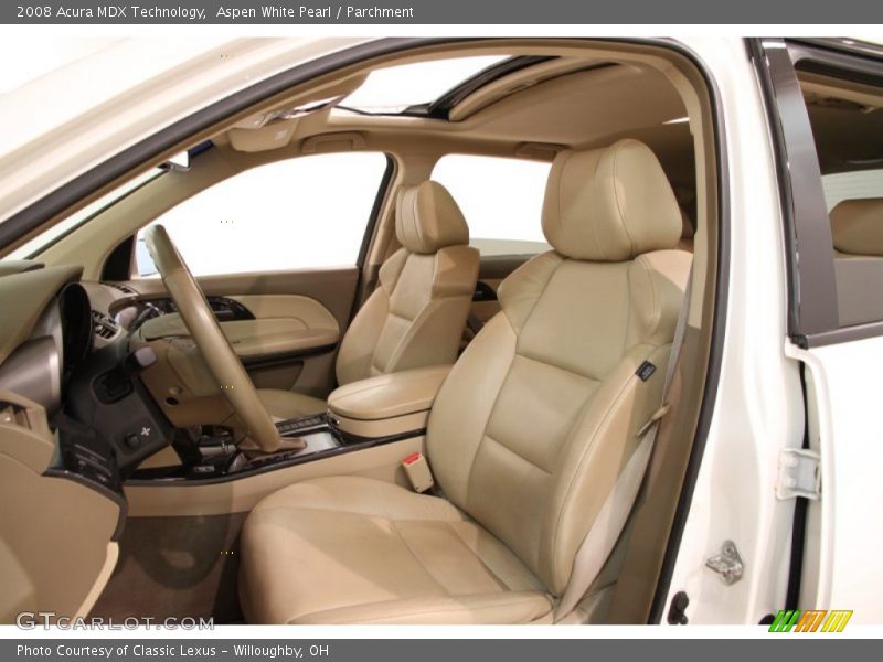 Aspen White Pearl / Parchment 2008 Acura MDX Technology