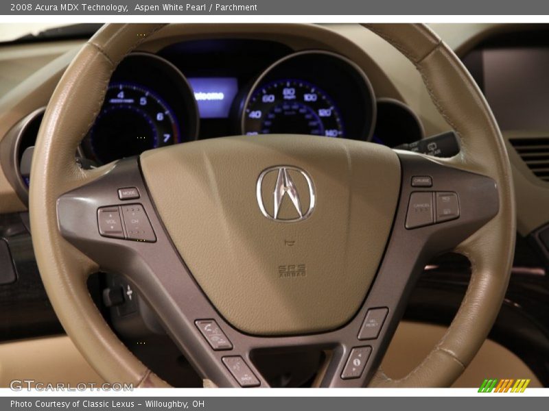 Aspen White Pearl / Parchment 2008 Acura MDX Technology