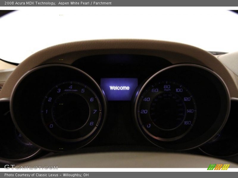 Aspen White Pearl / Parchment 2008 Acura MDX Technology
