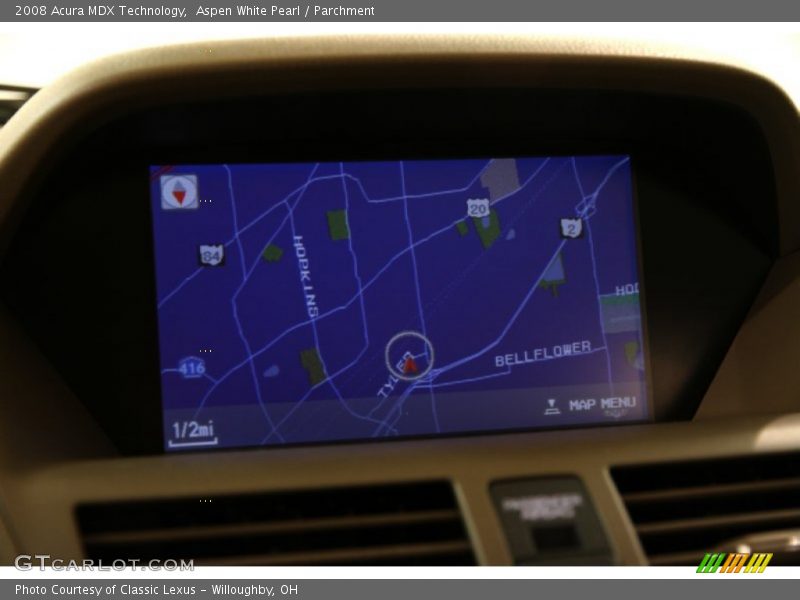 Aspen White Pearl / Parchment 2008 Acura MDX Technology