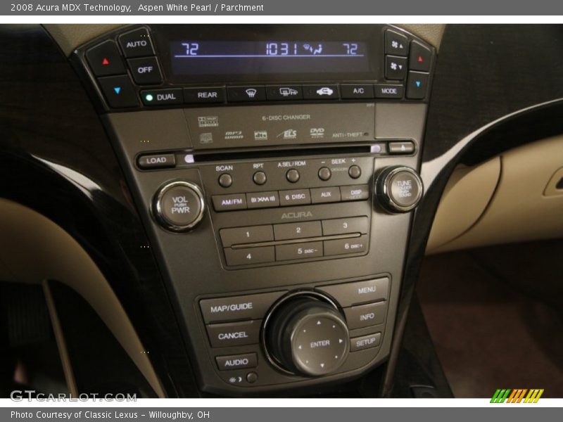 Aspen White Pearl / Parchment 2008 Acura MDX Technology