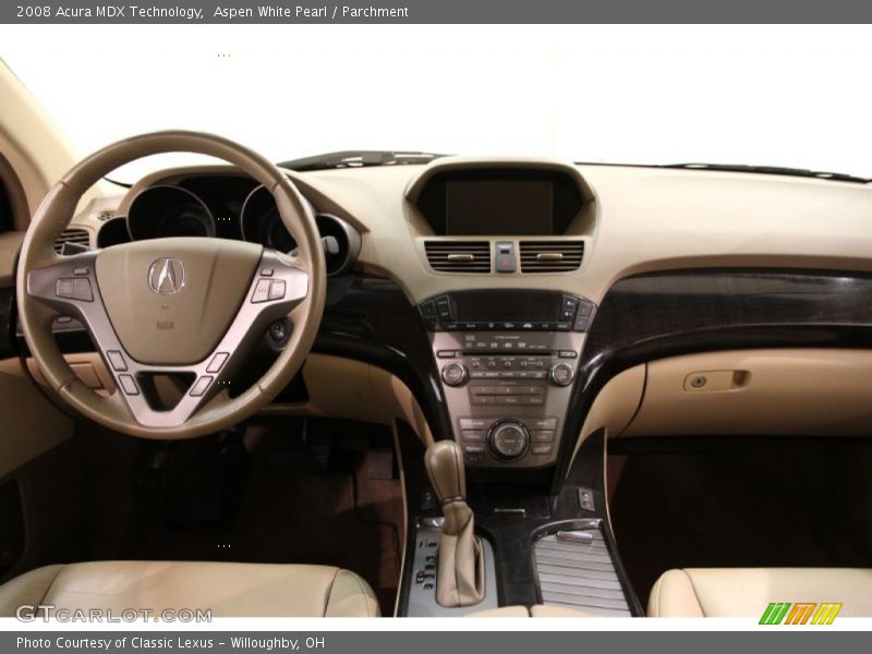 Aspen White Pearl / Parchment 2008 Acura MDX Technology