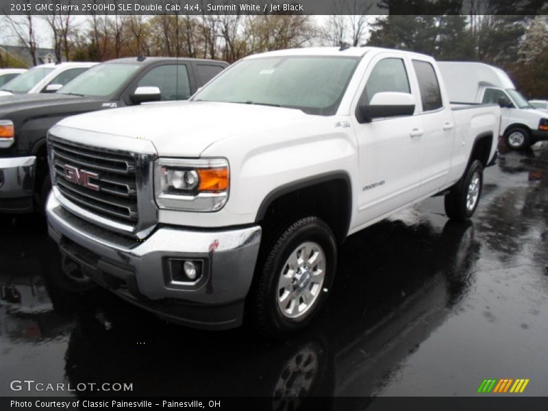 Summit White / Jet Black 2015 GMC Sierra 2500HD SLE Double Cab 4x4