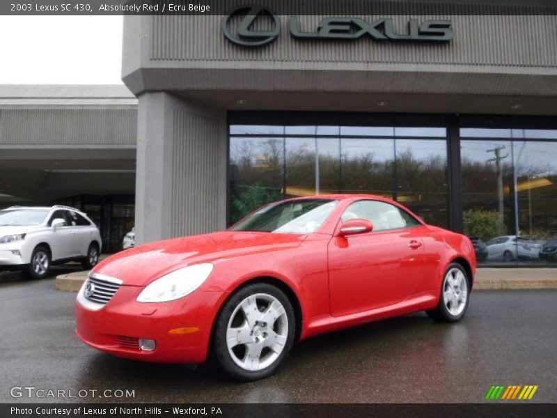 Absolutely Red / Ecru Beige 2003 Lexus SC 430