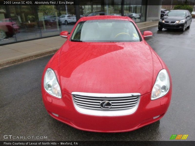 Absolutely Red / Ecru Beige 2003 Lexus SC 430