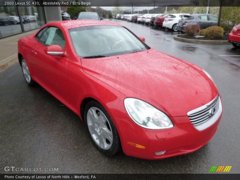 Absolutely Red / Ecru Beige 2003 Lexus SC 430