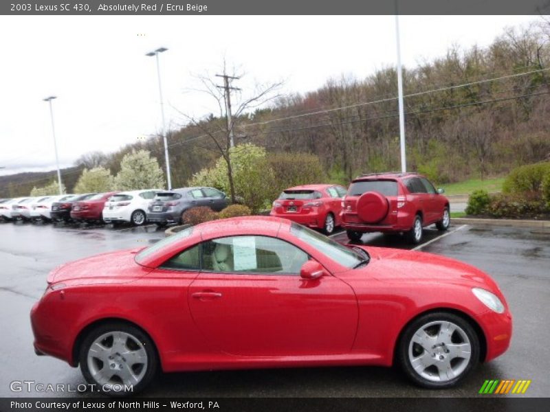 Absolutely Red / Ecru Beige 2003 Lexus SC 430