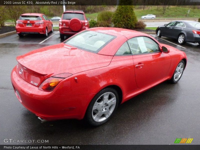 Absolutely Red / Ecru Beige 2003 Lexus SC 430