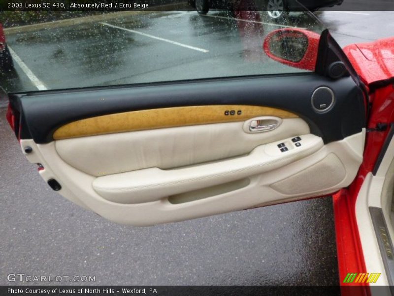 Absolutely Red / Ecru Beige 2003 Lexus SC 430