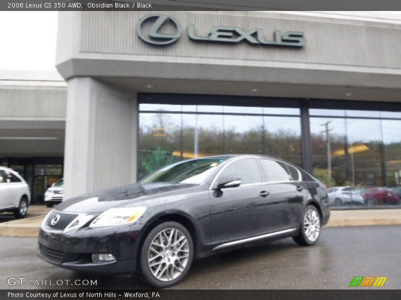 Obsidian Black / Black 2008 Lexus GS 350 AWD