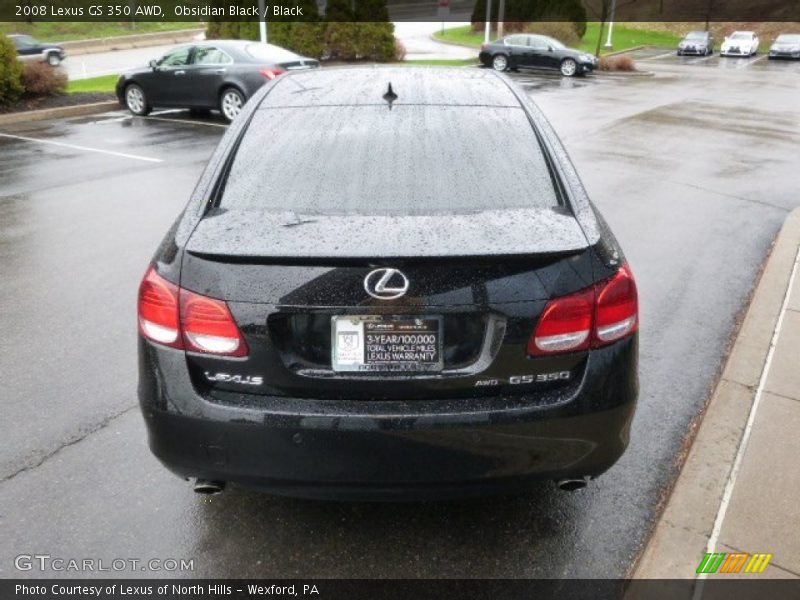 Obsidian Black / Black 2008 Lexus GS 350 AWD