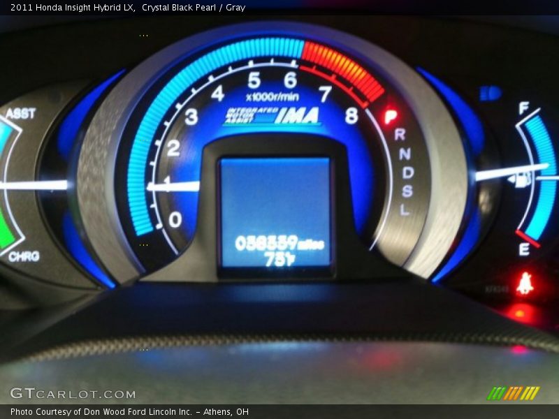 Crystal Black Pearl / Gray 2011 Honda Insight Hybrid LX