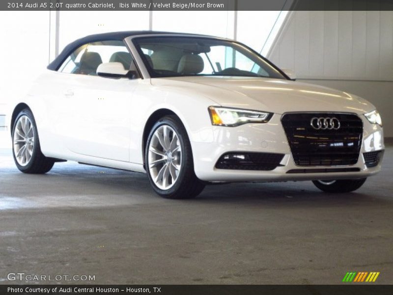 Ibis White / Velvet Beige/Moor Brown 2014 Audi A5 2.0T quattro Cabriolet
